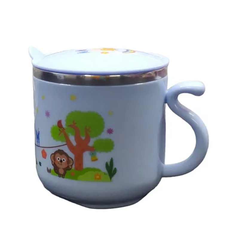 FunBlast Insulated Stainless Steel Milk Mug Blue  270 ml