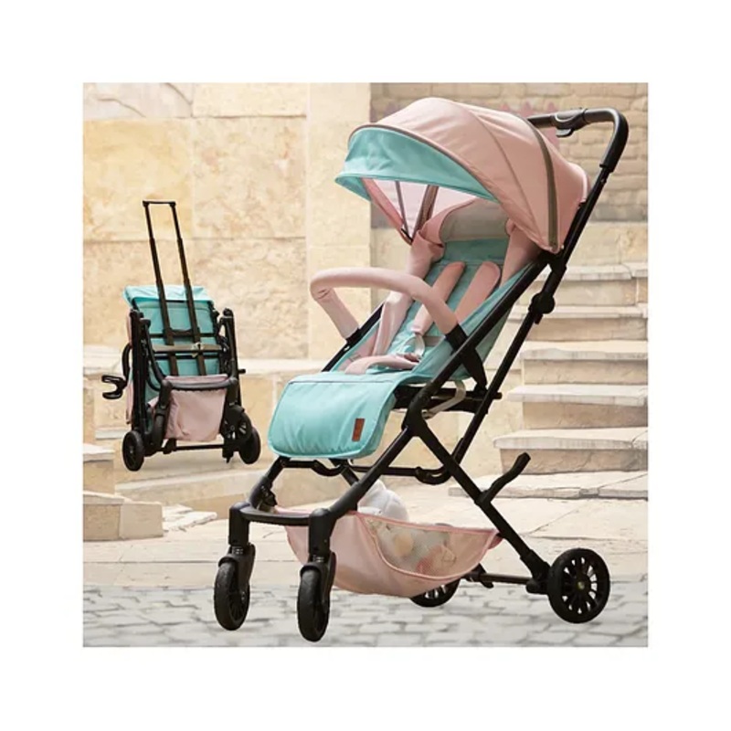 Lifelong 360 Rotation & Ergonomic Design Stroller with  Handle Adjustable Backrest – Pink