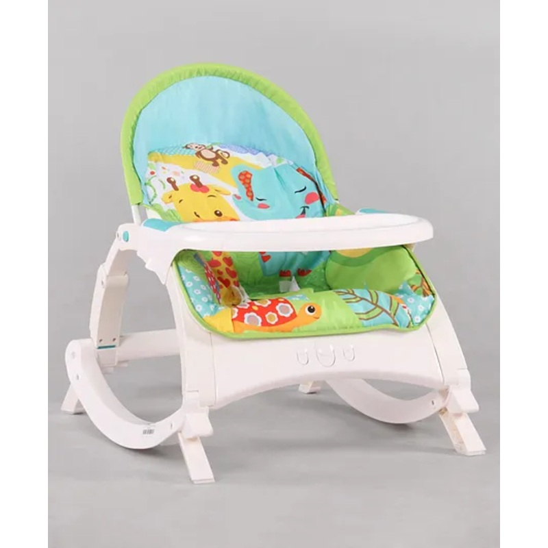 Play Nation 2 In 1 Baby Bouncer Rocker Cum Reclining Chair – Green
