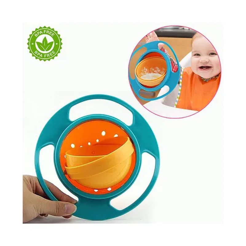 Safe-O-Kid BPA-Free Gyro Bowl for Babies  Spill-Proof, Non-Toxic, Safe, and Fun for Little Ones, Durable, Easy to Clean, Ideal for Self-Feeding