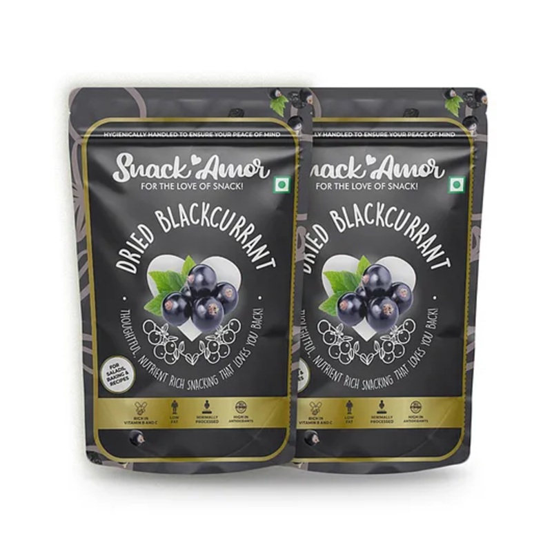 SnackAmor Premium International Dried Blackcurrant – 150g pack of 2