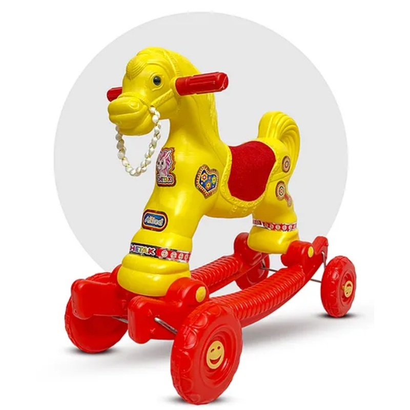 Toy Plus Chetak Baby Push Ride On and Rocker – Yellow Red