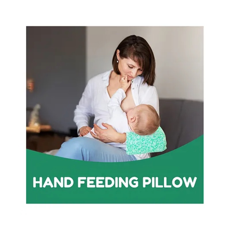 Zikku Baby Feeding Hand Pillow- Green Print