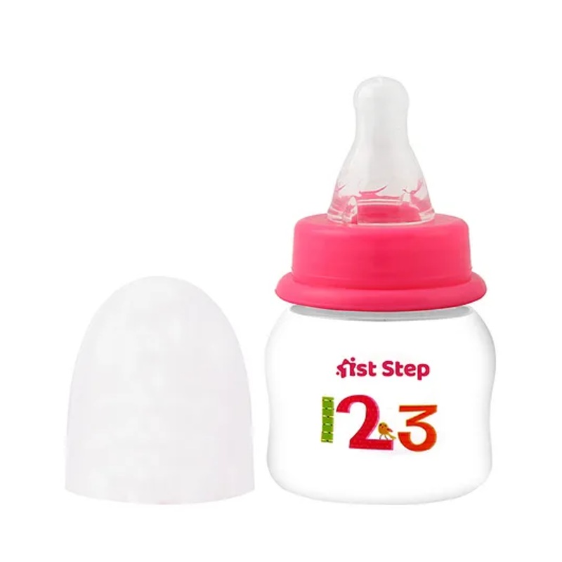 1st Step BPA Free Baby Feeding Bottle with Anti-Colic Nipple (60 ml Pink)