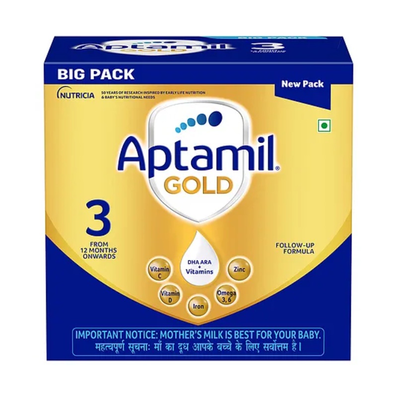 Aptamil Gold Infant Formula Milk Powder with DHA, Iron & Vitamins Stage 3 –  BIB Pack 1.2 kg