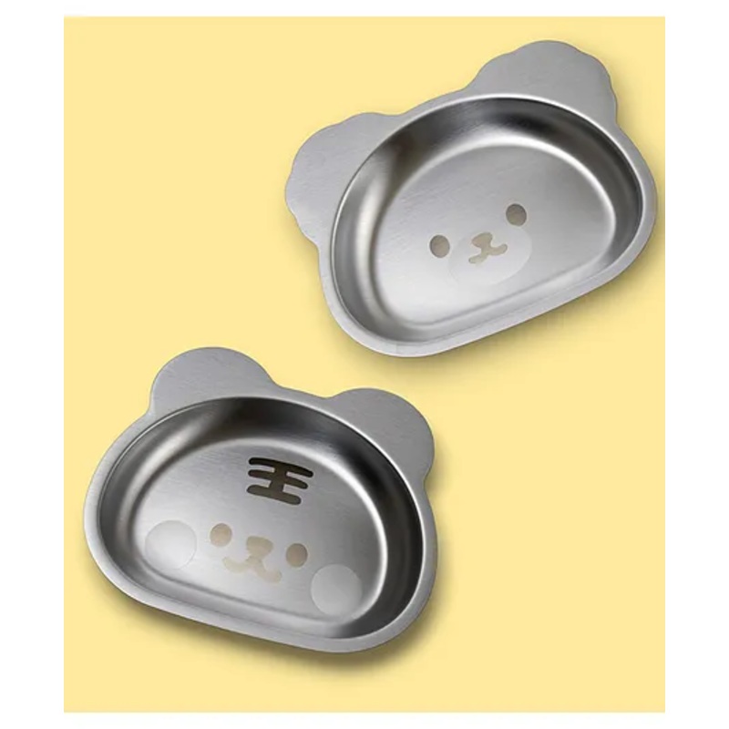 Basil Stainless Steel Tot Plate Combo for Kids – Tiger & Bear (Pack of 2)