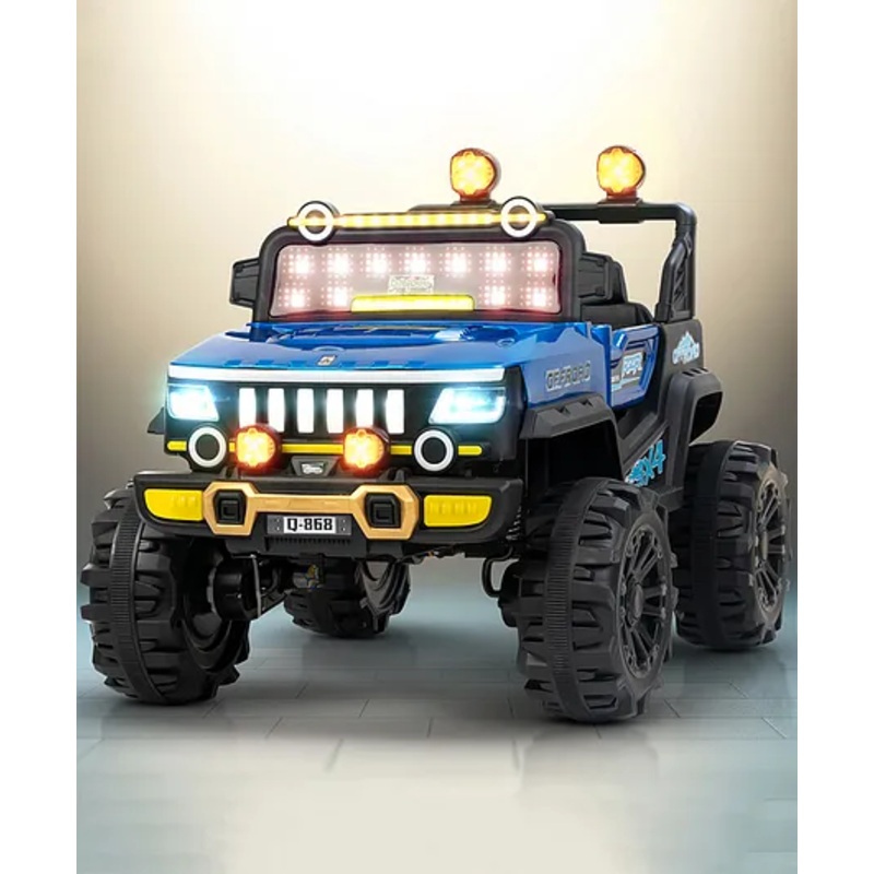 Baybee Thunderbug 4×4 Battery Operated Jeep for Kids | Ride on Toy Baby Car with Bluetooth, USB, LED Light & Music | Rechargeable Big Battery Car | Electric Jeep for Kids (Blue)