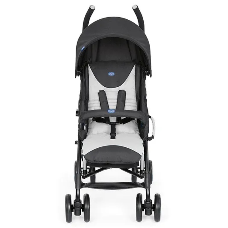 Chicco Echo Stroller with Canopy & Bumper Bar – Black Grey