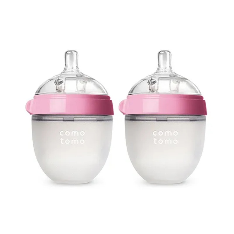 Comotomo Silicone Feeding Bottle Pink Pack of 2 – 150 ml