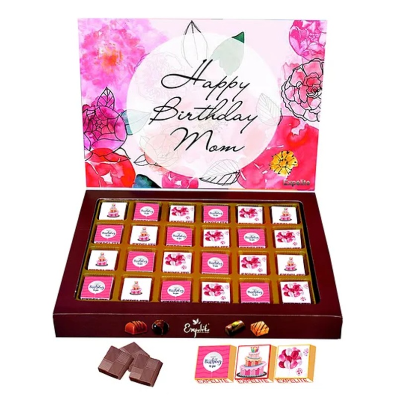 Expelite Happy Birthday Mom Printed Chocolate Box – 500 gm