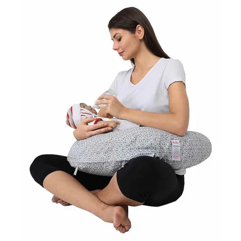 Nene Multipurpose Nursing Pillow Floral Print – Grey