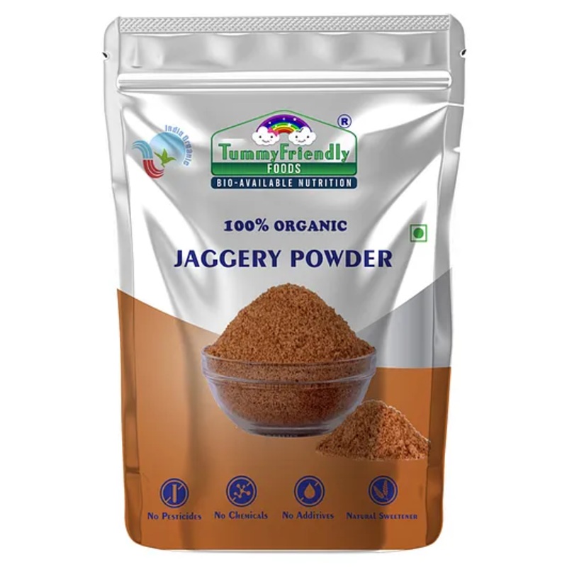 Tummy Friendly Foods Organic Jaggery Powder for babies. Healthy Sugar Substitute. No Hidden Sugar, No Additives, No Chemicals – 200 gm