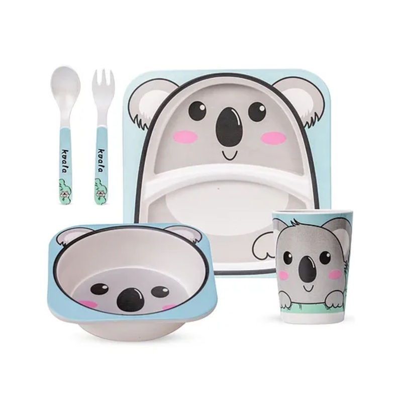 Adore Hey Ya! Bamboo Meal Sets – Pack of 5 accessories- Koala