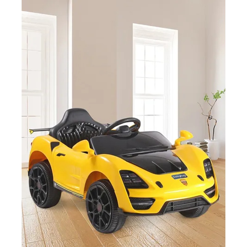 Babyhug Battery Operated Ride On  Car with Music & Lights – Yellow