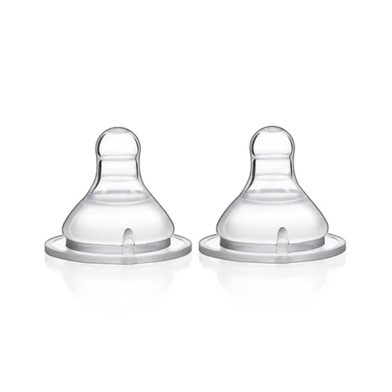Babyhug Wide Neck Silicone Nipple Fast Flow – Pack of 2