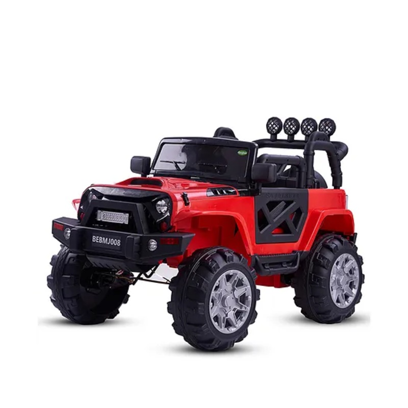 Baybee Rover Axle Electric Rechargeable Battery Operated Ride On Jeep With Remote Control – Red