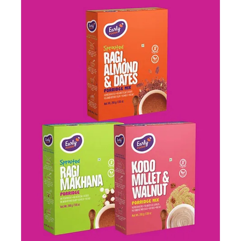 Early Foods Millet Porridge Mix Dinner Combo for Kids 600g