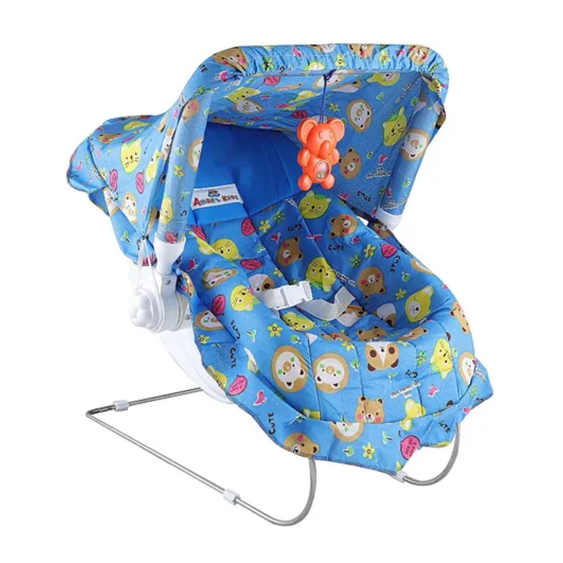 JoyRide Multipurpose Rocker with Mosquito Net – Blue