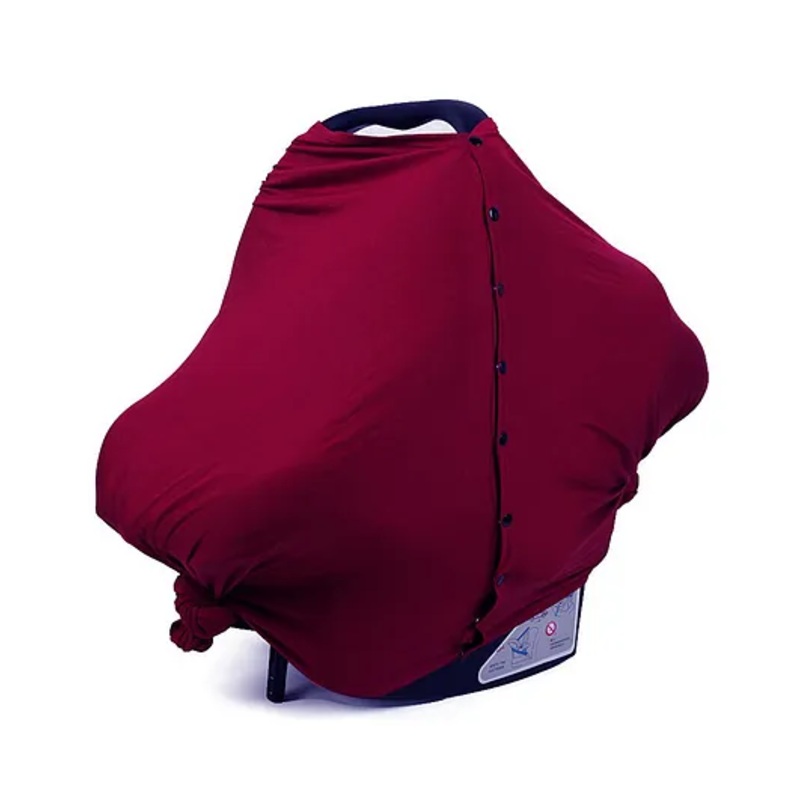 MOMISY Multipurpose Nursing Poncho Style Cover Scarf With Buttons – Maroon