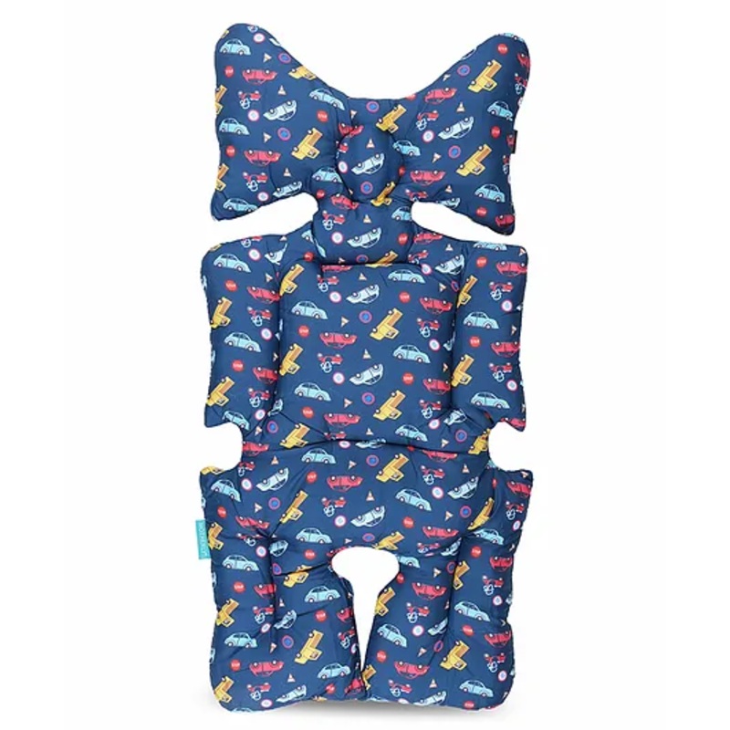 Motherly Baby Stroller Seat Cushion | Reversible and Universal Fit Pad for Strollers, High Chairs, Car Seats & Rockers | Soft, Breathable Pram Liner with Secure Straps & Safety Belt Slot (Car)