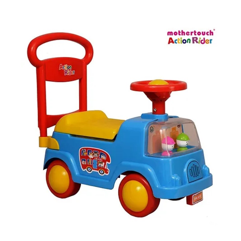 Mothertouch Action Rider Manual Push Ride On – Blue