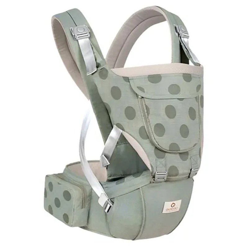 OBABY Carriet Hip Seat Baby Carrier- greenSpotted