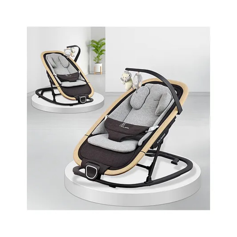R for Rabbit Rock N Nap Bliss Baby 2-in-1 Rocker & Sleeper – Black