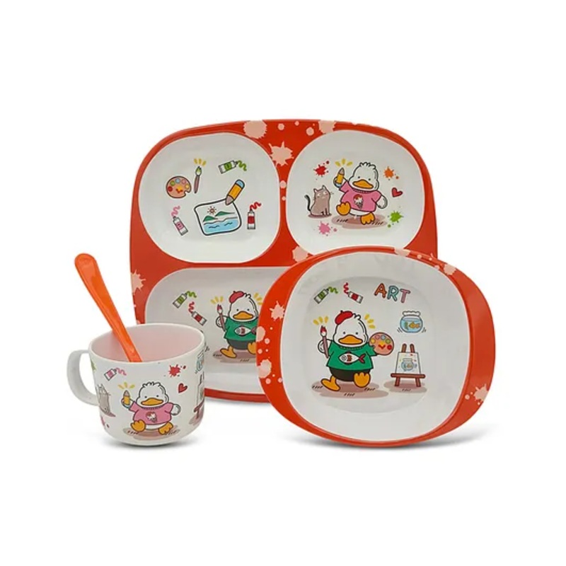 Superware Melamine Kids Dinner Set- duck ( Set of 4 )