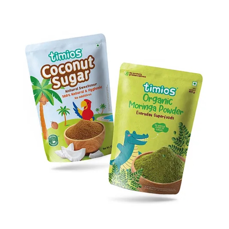 timios Coconut Sugar & Moringa Powder Pack of 2 – 100 g Each