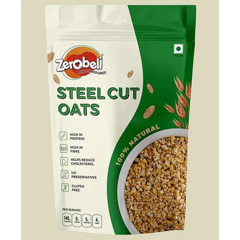 Zerobeli Gluten Free Steel Cut Oats 1kg, Hearty and Healthy