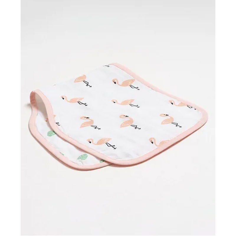 Aariro Organic Cotton Burp cloth Tropical Flamingo