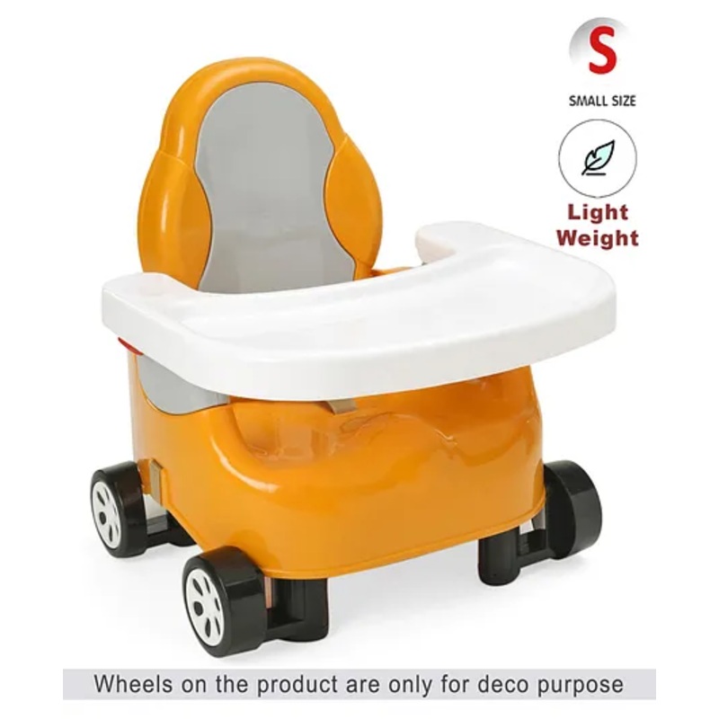 Baby Booster Seat with Adjustable Height – Orange Grey