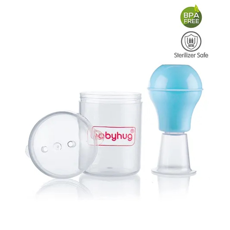Babyhug Silicone Nipple Puller with Case – Blue