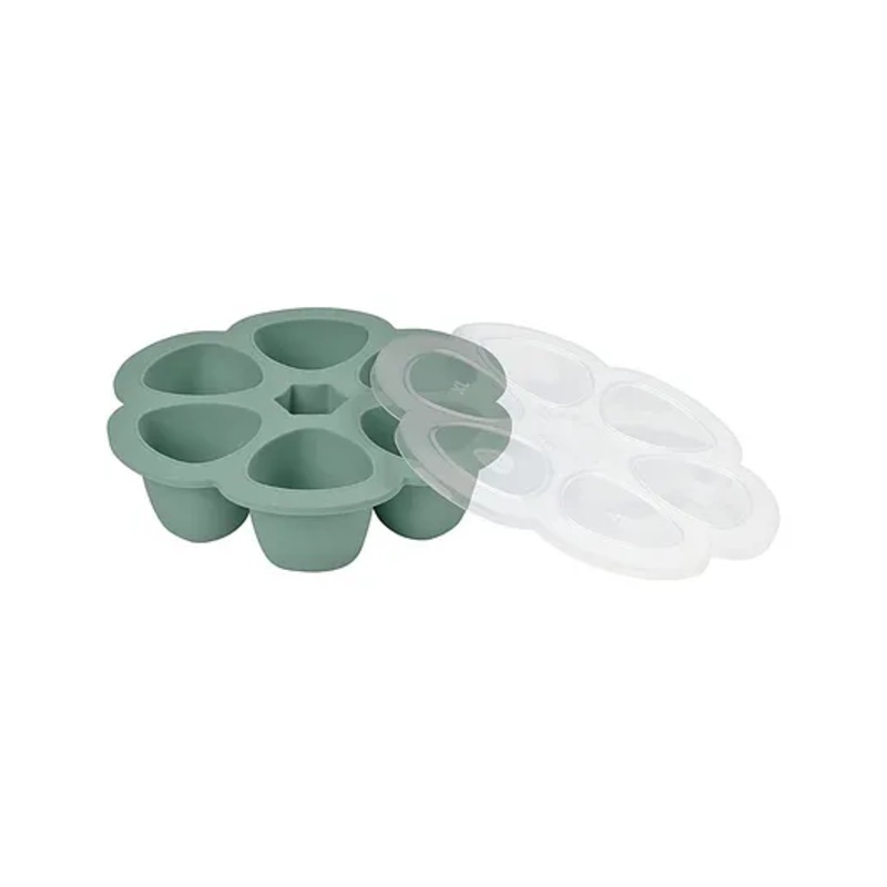 Beaba Silicone Baby Food Multiportion Storage Tray Sage Green – 6 x 150ml