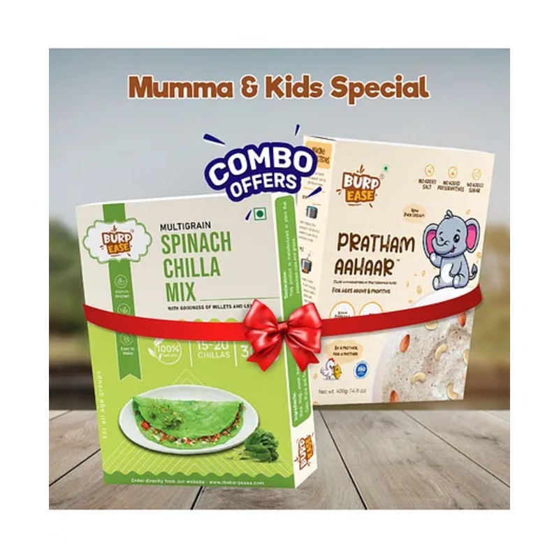 Burpease Mumma Kid Healty Duo – Pratham Aahar & Spinach Chilla