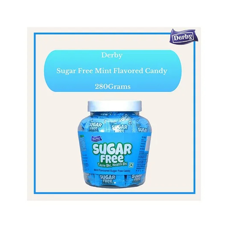 Derby Sugar Free Mint Flavoured Candy 330 Gram | Approx 115pcs | Pack Of 1