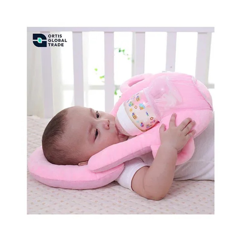 Ortis Baby Feeding Pillow & Head Protection Cushion Pink