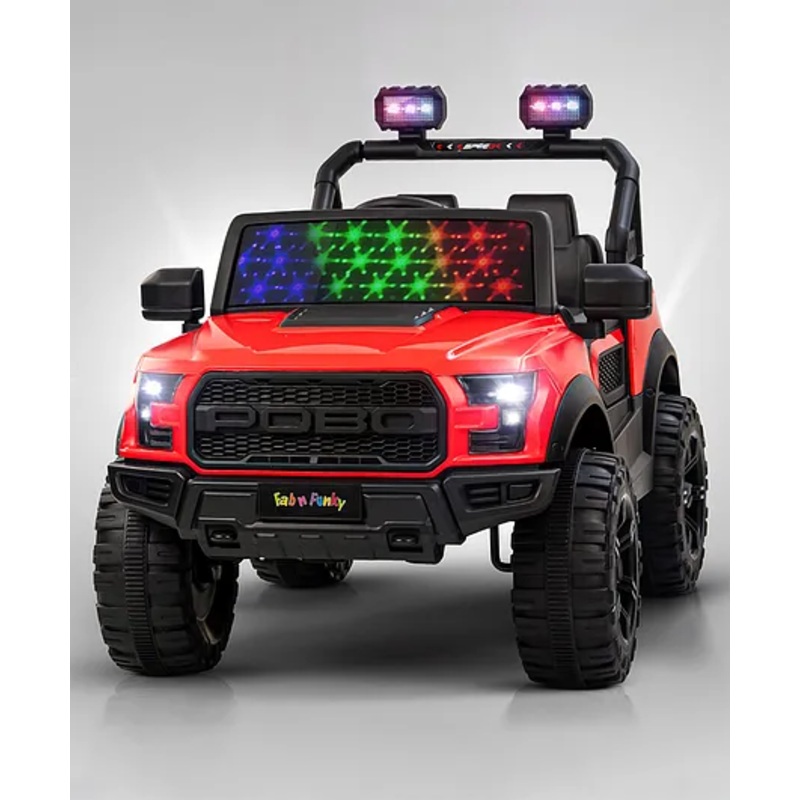 Pobo Ride On Battery Operated Jeep With Music And Lights – Red