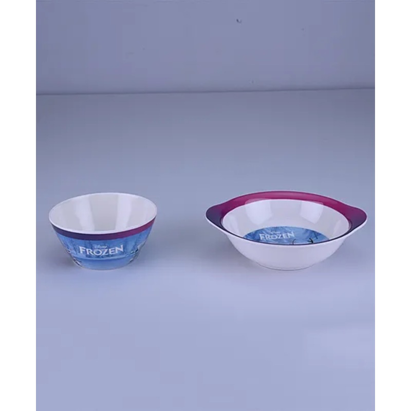Servewell Feeding Bowl with Handle and Cone Bowl Set Frozen Theme – Multicolour (Color and design may vary)