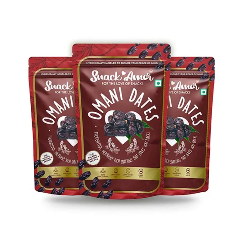 SnackAmor Premium International Omani Dates Pack Of 3 – 250 gm