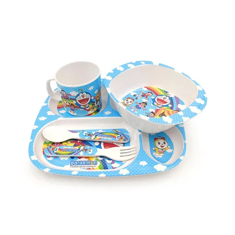 Superware Melamine Kids Dinner Set- Doraemon-Rainbow ( Set of 5 )