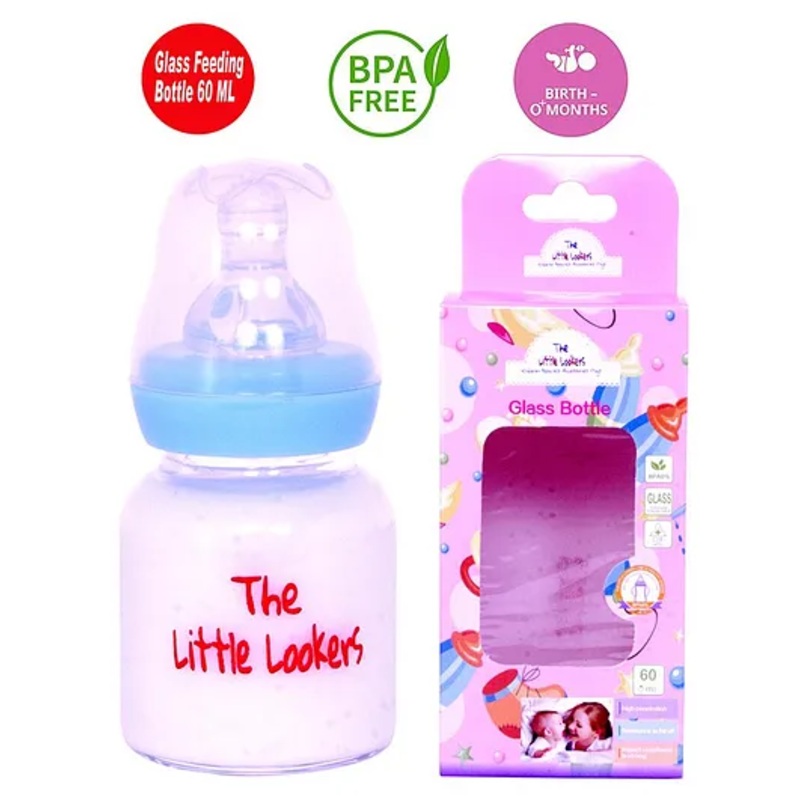 The Little Lookers High Borosilicate Glass Feeding Bottle Blue – 60 ml
