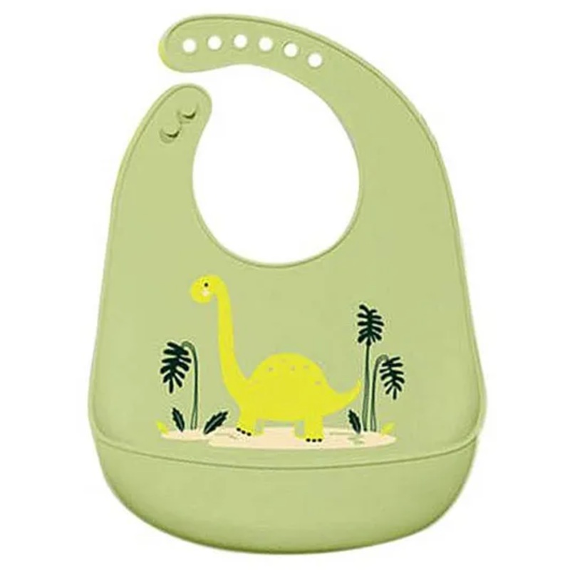 Thread Fairy Silicone Bib Dino – Green
