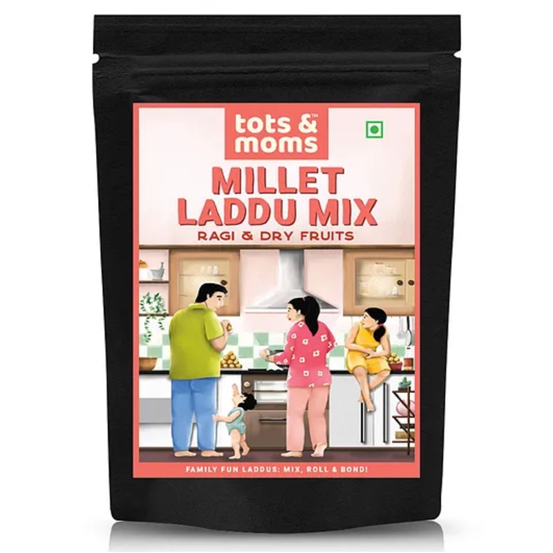 Tots & Moms Foods | Ragi & Dry Fruits Laddu Mix | Guilt Free Treats –   250 g