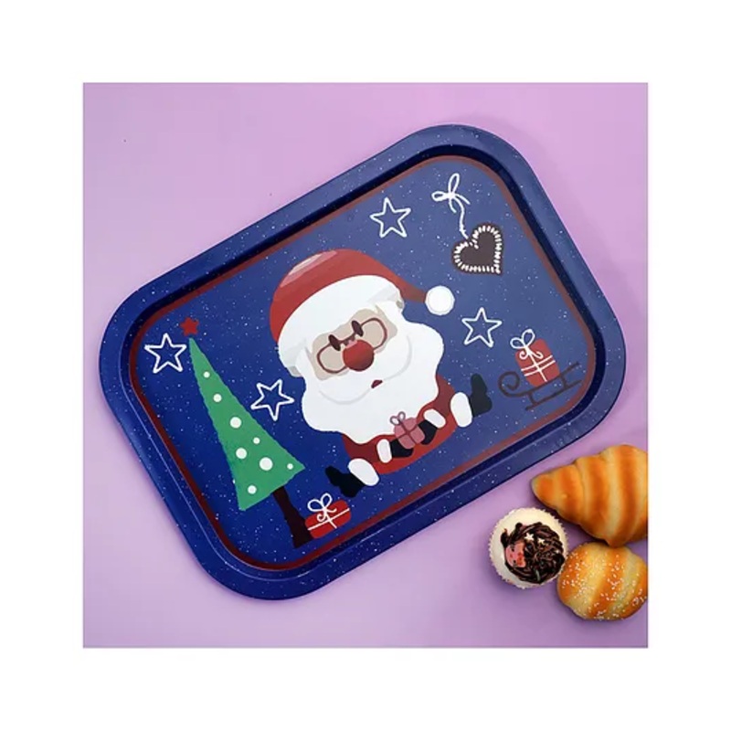 A Vintage Affair Geeky Santa Tray – Blue