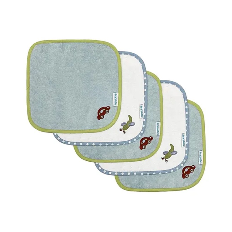 Abracadabra Wash Cloths Transport Set of 5 – Blue