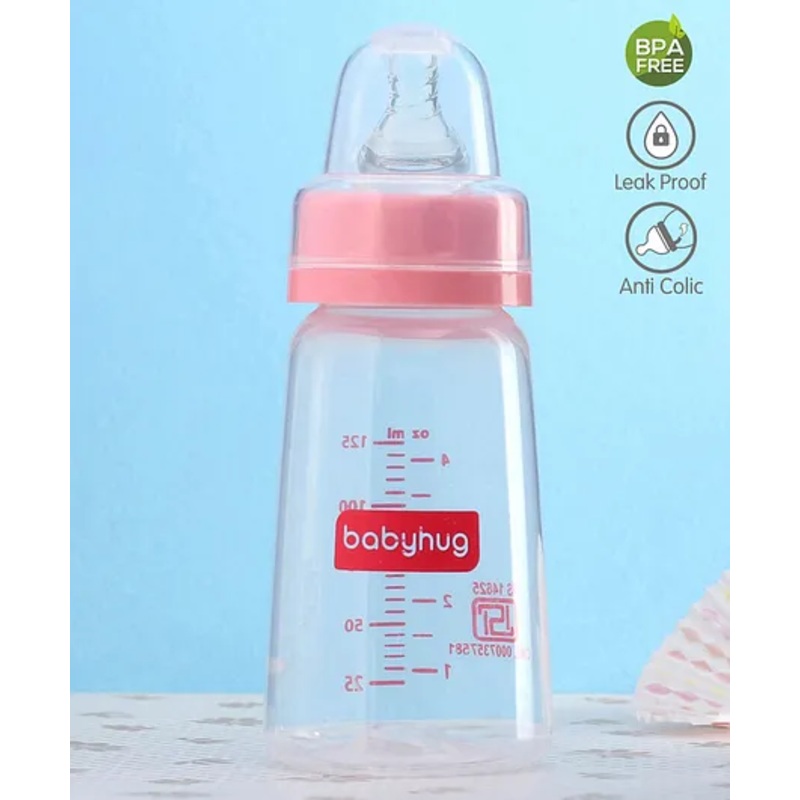 Babyhug Feeding Bottle Mountain Shape Pink – 125 ml