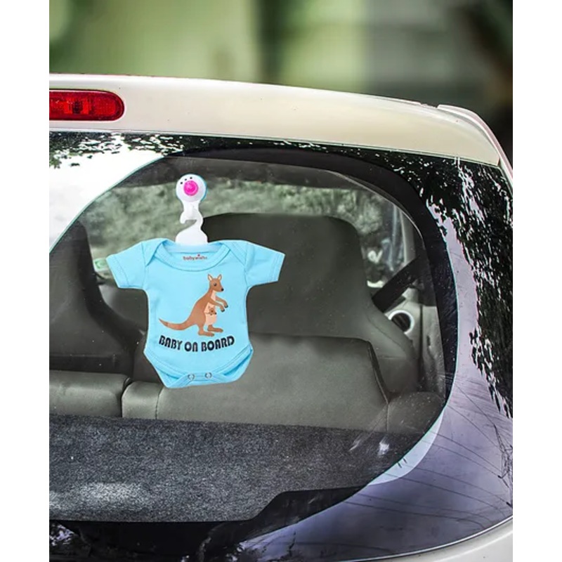 babywish Baby on Board Car Sticker with Vaccum Suction Cups – Blue