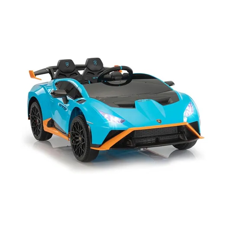 BAYBEE Licensed Lamborghini STO 24V Kids Battery Operated Car for Kids, Ride On Toy Kids Car with 360 Rotational Drift, Music & Light | Baby Big Electric Car for Kids (Blue)