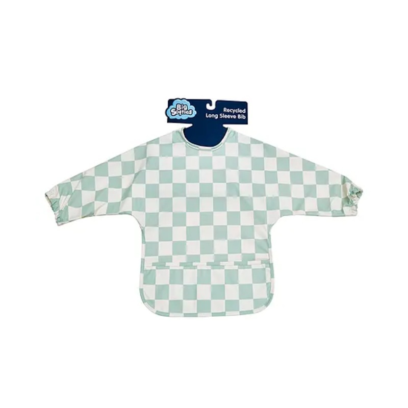 Big Softies Recylced Long Sleeve Bib – Sea Green